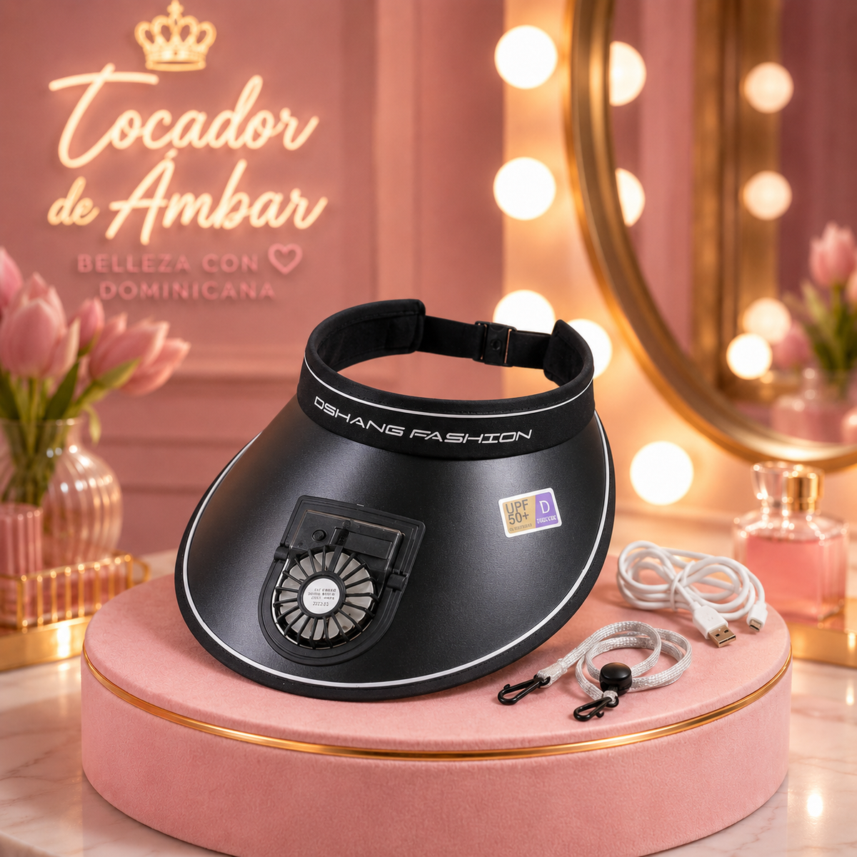Brisa Visera Ámbar — Visera con ventilador integrado